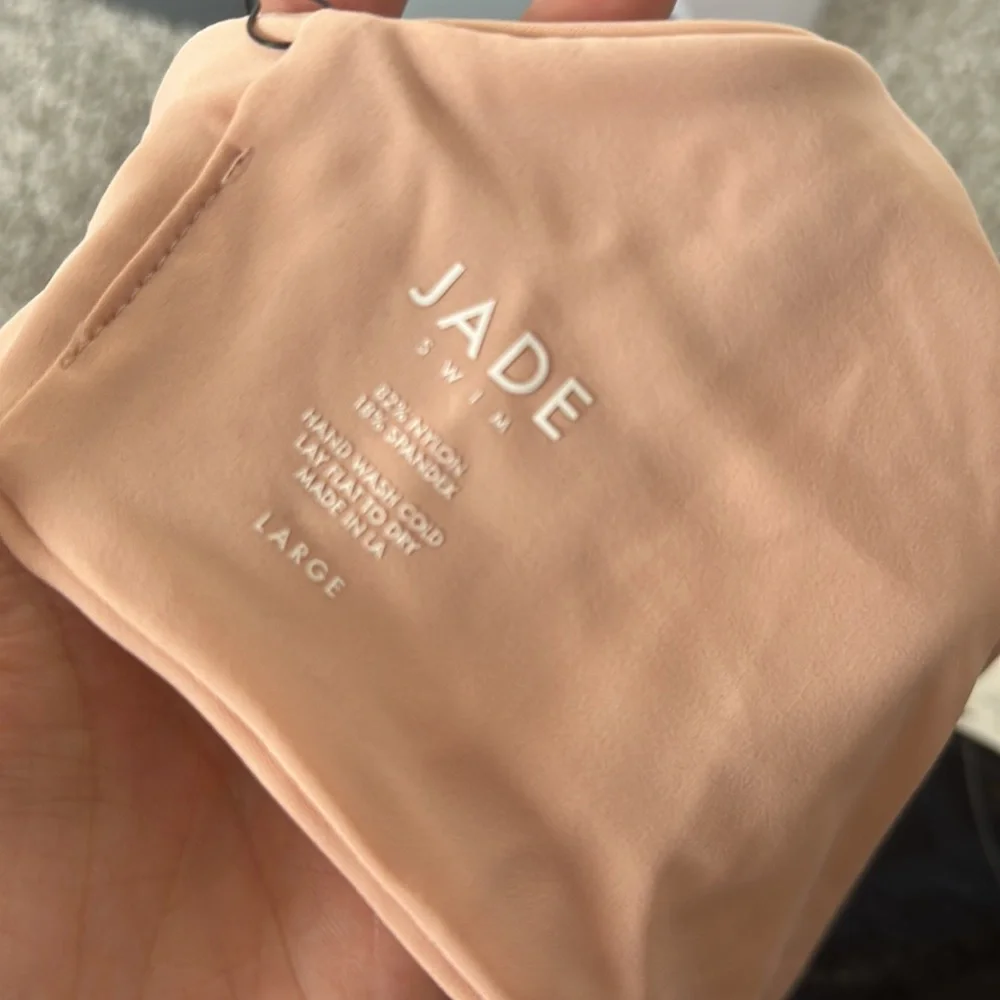 NWT Jade Swim‎ muse scoop bikini top size large light pink